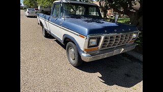 OBS Dent Side F-150 1978 old truck. Cleaning interior getting ready for memorial weekend car show