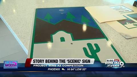 Tucsonan is the artist of ADOT's "Scenic Road" sign