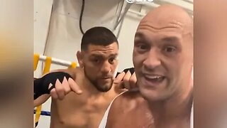 Tyson Fury training with Nick Diaz in the gym