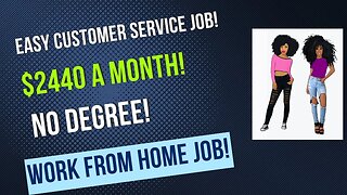 Easy Customer Service Work From Home Jobs $2440 A Month No Degree Remote Job Online Jobs 2023