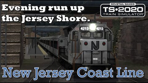 Train Simulator 2020 - New Jersey Coastline - GP40PH 2B - Evening run up the shore