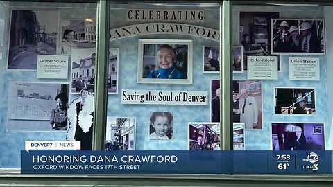 Window at Oxford Hotel honors preservationist Dana Crawford