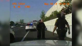 Dashcam video: Suspect struggles with police on I-75