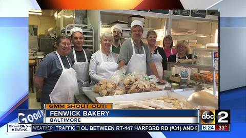 Good morning from Fenwick Bakery in Baltimore