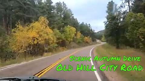 Scenic Autumn Drive on Old Hill City Road in the Black Hills of South Dakota