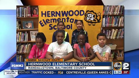 Good morning from students at Hernwood Elementary School