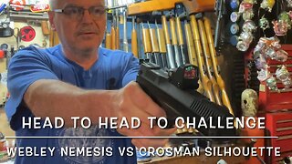 Head to head challenge Webley Nemesis vs Crosman Silhouette SSP vs PCP shooting silhouettes!