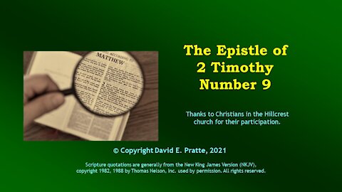 Video Bible Study: 2 Timothy - 9