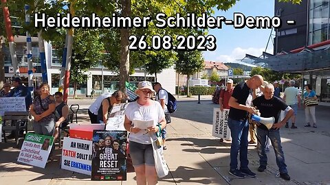 Schilder-Demo in Heidenheim am 26.08.2023