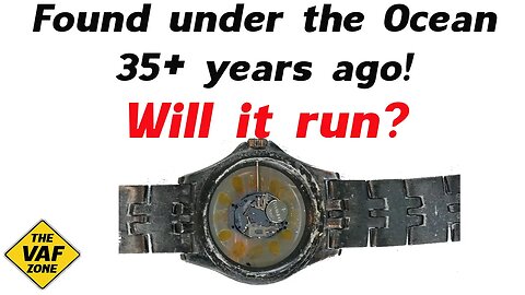 Folio Watch found underwater in the Ocean over 35 years ago. Will it run?