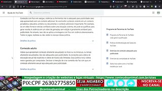 Diretrizes de conteúdo adequado para publicidade no youtube