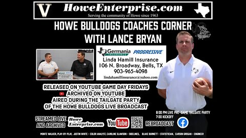 Howe Bulldogs Coaches Corner with Lance Bryan, 9/23/2022