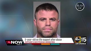 Young girl on life support after abuse from mother's boyfriend