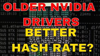 Better 3080TI Hash Rate with Older Nvidia Driver?! #Shorts