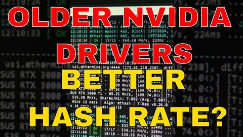 Better 3080TI Hash Rate with Older Nvidia Driver?! #Shorts