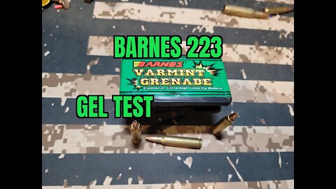 Barnes Varmint Grenade Gel Test