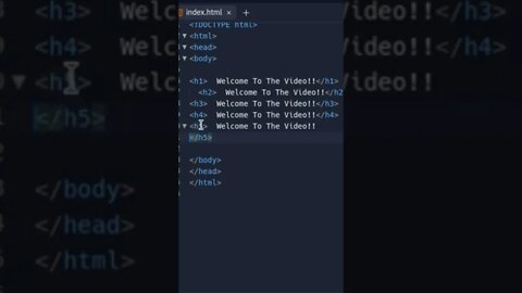 Header Tags In HTML #shorts #html #html5 #coding