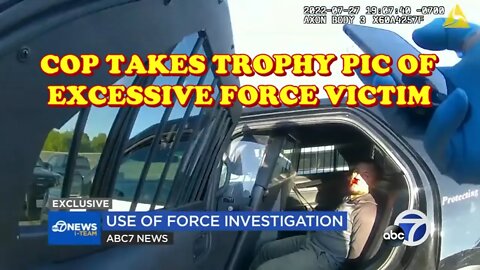 SAN RAFAEL POLICE VIOLENTLY ATTACK GARDNER AND TAKE TROPHY PICS OF THEIR VICTIM!