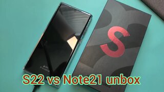 Samsung S22 Ultra: Note unbox and size comparison