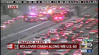 Traffic back-up on US60 in Tempe