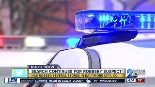 Suspect sought in Baltimore County robberies
