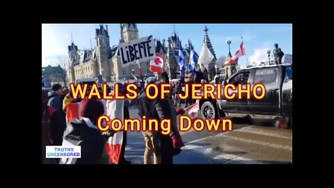 Trucker Freedom Convoy Jericho Wall Coming Down