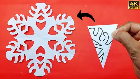 Paper Cutting Design ❄️ How to Make a Snowflake Out of Paper 🎄 Easy Paper Crafts