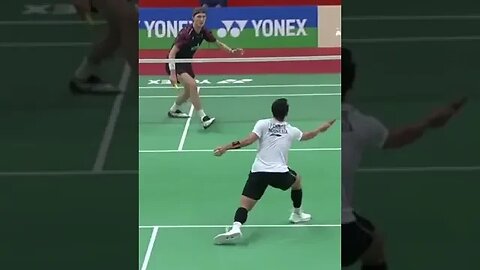 Viktor Axelsen (21-6, 21-12) over Jonatan Christie in the Semifinals - India Open 2023 #shorts