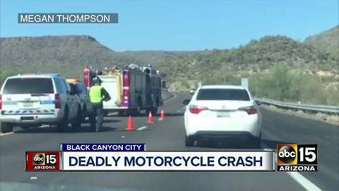 Rider killed in motorcycle crash in Black Canyon City