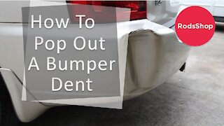 How to pop out a dent in a rubber bumper