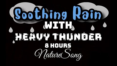 HEAVY THUNDER AND RAIN SOUNDS FOR SLEEPING | 8 hours | black screen