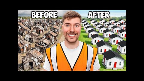 Mr Beast Builds 100 Houses And Gives Them Away!