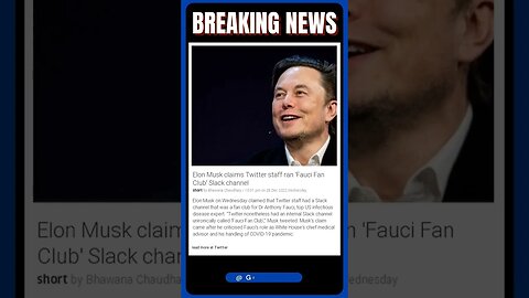 EXPOSED! Elon Musk Uncovers Slack Channel Run by Twitter Staff for 'Fauci Fan Club'! | #shorts #news