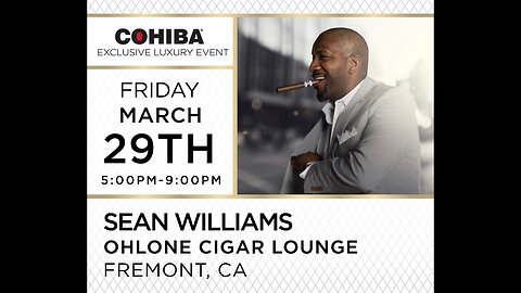 Ohlone Cigar Lounge Exclusive Event w Cohiba Cigars Ambassador Sean Williams sits down w/ SNTB's HJM