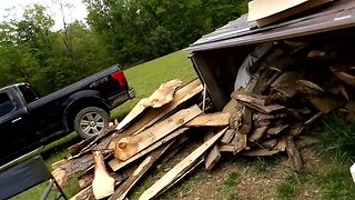 Getting another load of wood for the weekend.