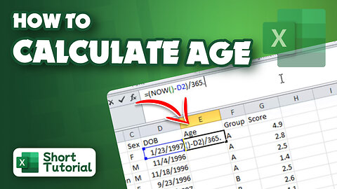 How to calculate age in Excel