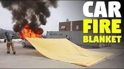Specialized fire blanket can isolate a car fire in less than 20 second