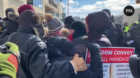 Police And Freedom Protestors Clash