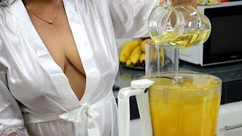 ✅How to make Mayonnaise 😋 Natural Braless🙄 in Sexy Lingerie Dressing Gown