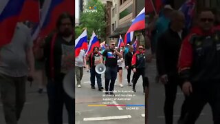 Sidney, Australia, protesters marches in support of Australian neutrality over Ukraine conflict