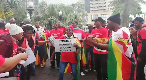 SOUTH AFRICA - KZN - Zimbabwean protest (oSE)