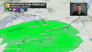 Light snowfall pushing across southern Ontario, red flags emerging for early next week