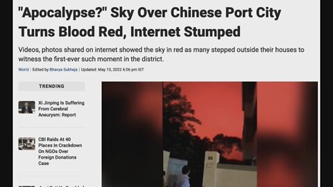 Signs of the Times! Sky Turns Blood Red With No Real Explanation! [10.05.2022]