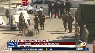 Military troops at San Ysidro border