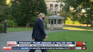 President Trump remains at Walter Reed