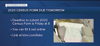 U.S. Census officially ends tomorrow