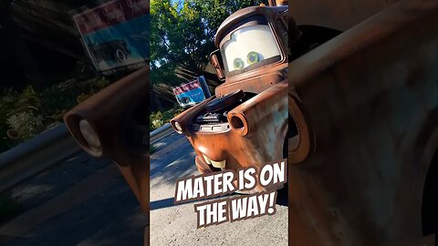 Mater on his way to greet his fans! #mater #californiaadventure #carsland #radiatorsprings