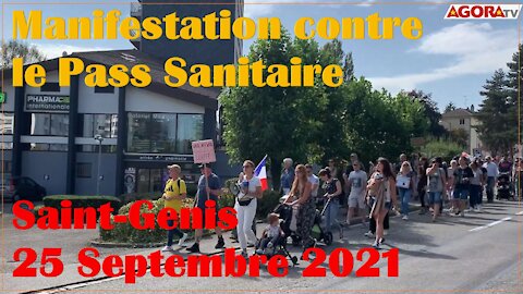 Manifestation à St Genis Pouilly sur le pass sanitaire - Petite participation mais grands discours
