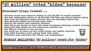 NOBODY BELIEVES "81 million" voted for "biden"