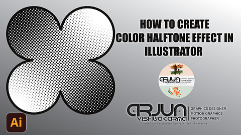 HOW TO CREATE COLOR HALFTONE EFFECT IN ILLUSTRATOR TUTORIAL | #Arjun | #tutorial #adobeillustrator